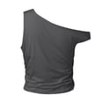 thumbnail image 5 of XIAONU Off Shoulder Top for Women Sleeveless Ruched Slim Fit Party Shirts, 5 of 5