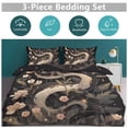 thumbnail image 5 of 3 Pcs Soft Bedding Set, Includes 1 Duvet Cover with Zipper And 2 Pillow,Shams Flower Entwined Snake Queen(90"×90"), 5 of 8