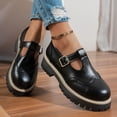 thumbnail image 6 of Black Female Mary Jane Shoes Round Toe Chunky Heel Platform Casual Spring Summer Comfortable Trendy Wear, 6 of 9