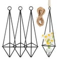 thumbnail image 6 of Beaupretty 4Pcs Hanging Iron Air Plant Holders Black Metal Planters for Home, 6 of 8