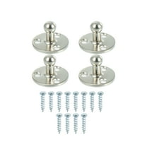 Unique Bargains Car Gas Spring Mounting Bracket 10mm Ball Stud Bracket w/ 12 Screws Silver Tone Set of 4