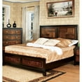 thumbnail image 2 of Solid Wood Queen Bed, /walnut Color, Contemporary Bedroom Furniture With Headboard Transitional Modern Parquet Design, 2 of 5