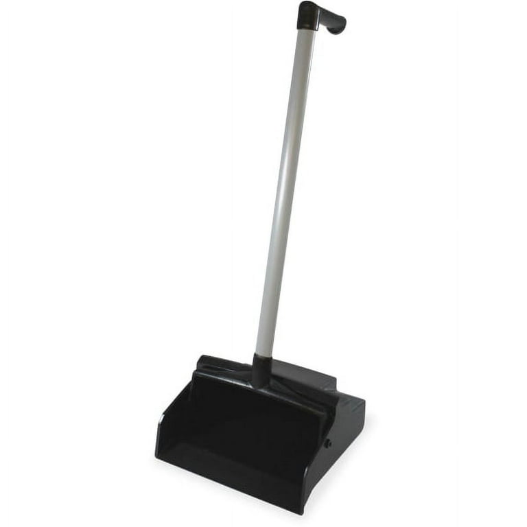 LobbyMaster Plastic Lobby Dustpan, 12w x 32h, Plastic, Black Pan/White Handle, 6/Carton LobbyMaster Plastic Lobby Dustpan, 12w x 32h, Plastic, Black Pan/White Handle, 6/Carton