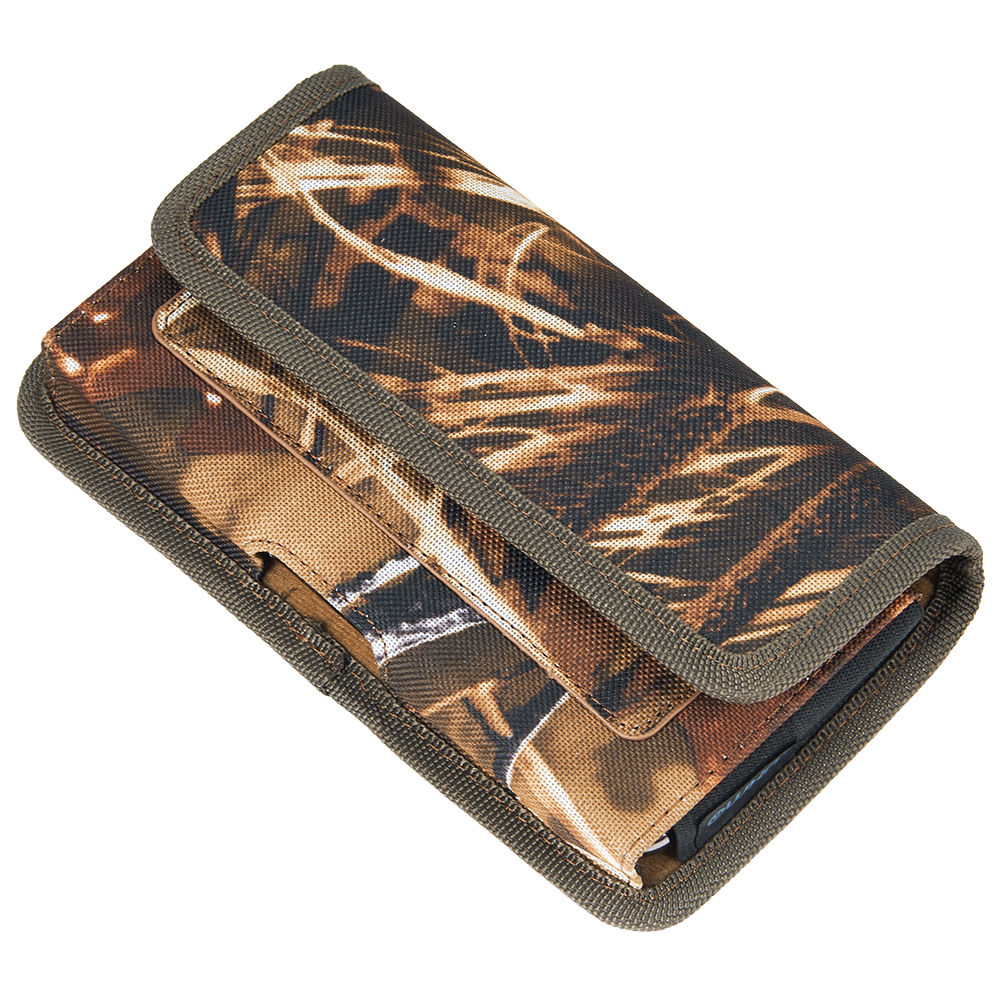 6.5-inch Horizontal Hunter Camo Universal Cell Phone Holster Pouch with Belt Clip and Card Slots