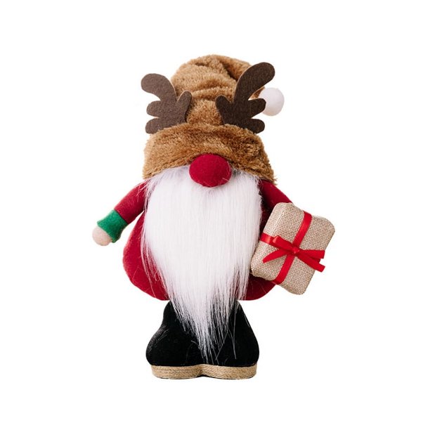 Adorno NavideñO Sombrero de Felpa MuñEco Rudolph de Pie MuñEco Gnomo Sin Rostro Suministros de DecoracióN NavideñA