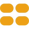 thumbnail image 1 of Juego de 4 manteles individuales de piel sintética para comedor, resistentes a los arañazos, antideslizantes, impermeables y a prueba de aceite, de color amarillo, fáciles de limpiar y resistentes al, 1 of 5