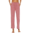 thumbnail image 2 of Womens Comfy Lounge Pants Loose Yoga Pants Cotton Blend Soft Drawstring Wide Leg Pants with Pockets, 2 of 6