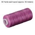 thumbnail image 2 of Unique Bargains Fil à Coudre en Cuir Ciré en Polyester Violet, 55 Yards, Lot de 2, 2 of 6
