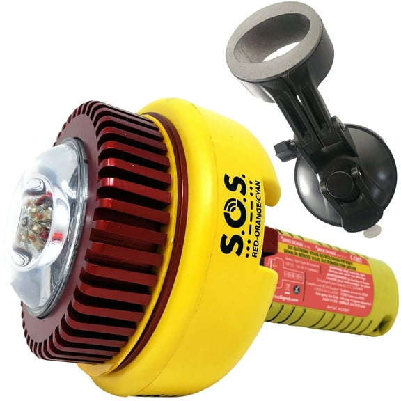 Sirius Signal C-1002 USCG Approved 2-Color Flare Replacement with Mount, Flag, Whistle
