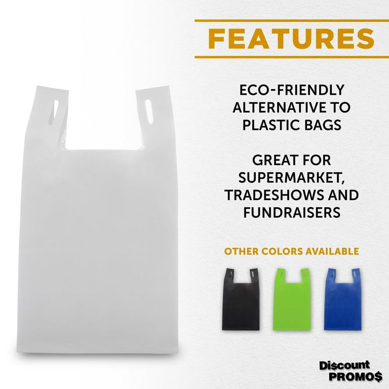 Bodega Lightweight Tote Bags Set of 10, Bulk Pack Reusable
