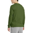 thumbnail image 2 of Hat and Beyond Men's Vintage Crew Neck Classic Hem Long Sleeve Premium Ring Spun Cotton Tee Shirt, 2 of 7