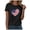 Black, variant on 4th of July Shirts for Women American Flag 1776 Graphic Tees Casual Cap Sleeve USA Patriotic Tops(Navy,L)