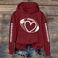 thumbnail image 2 of Bovemsi Sweatshirt for Women Heart Football Graphic Hoodies Fall Long Sleeve Pullover Tops Mom Camo Hoodie, 2 of 3