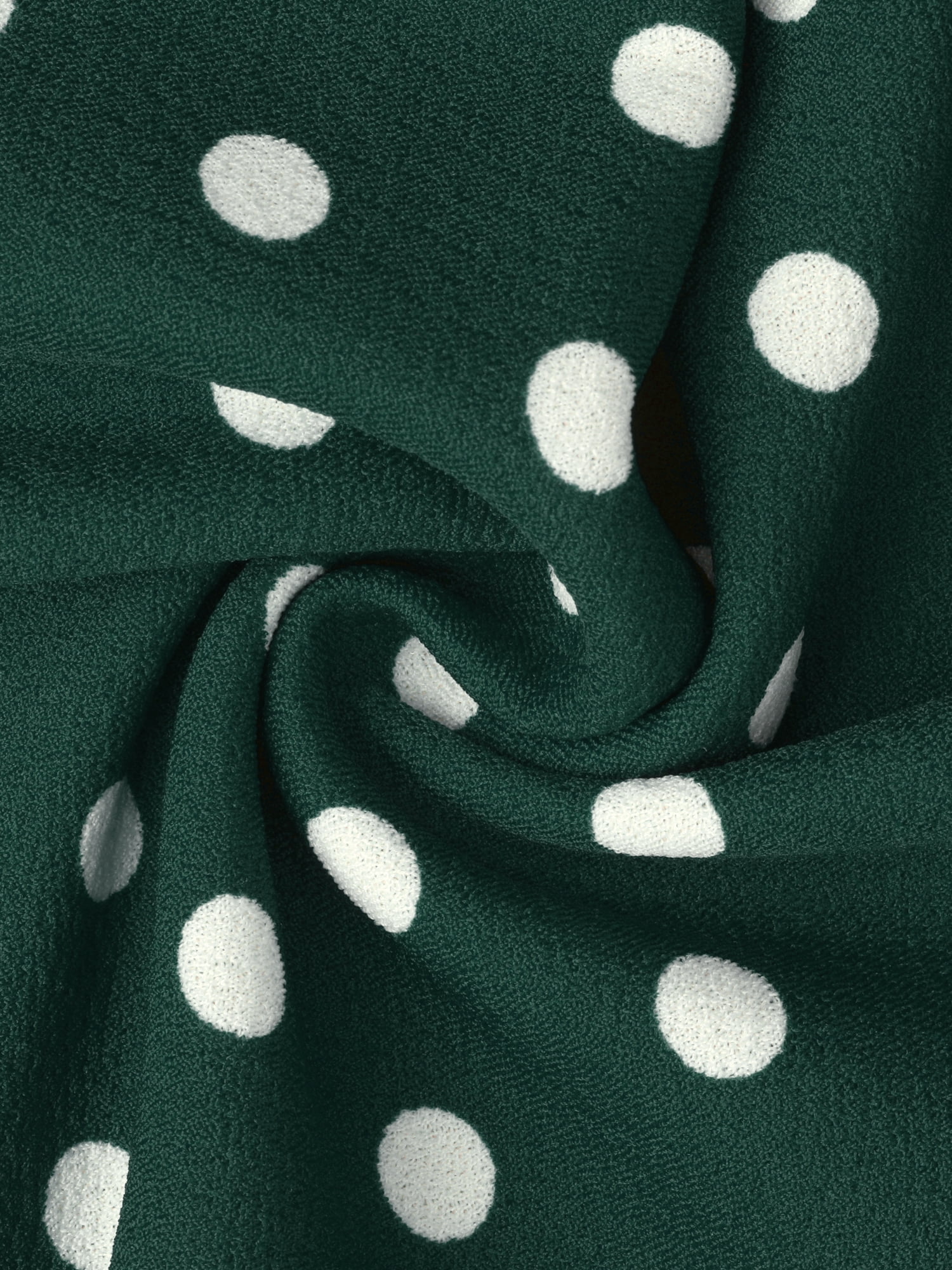 DARING DIVA Women's Boat Neck Sleeveless Polka Dots Cocktail Dress L Dark Green