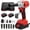 Red+2Battery, variant on Baokaler Cordless Impact Wrench, Max Torque 740 Ft-lbs Impact Gun 1/2 inch, High Efficiency Brushless Motor with Fast Charger and 2 Battery