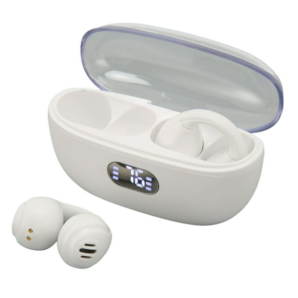 Open Ear Earbuds, Clip On Earbuds Type C Charging IPX4 Waterproof Bone Conduction Comfortable Mini for Sports
