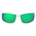 thumbnail image 2 of HZ Series Arkana - Premium Polarized Sunglasses by Hornz (Gloss White, Emerald Green Mirror), 2 of 6