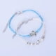 thumbnail image 5 of Tobillera boho cadena de plata con colgante de tortuga y cuentas turquesa para mujeres y niñas, 5 of 5