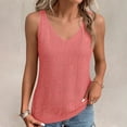 thumbnail image 5 of Iaqnaocc Ribbed Knit Tank Tops for Women 2026 Summer Sleeveless Slim Fit Sweater Vests T Shirts Dressy Casual V Neck Womens Tops Trendy Clothes Watermelon Red One Size, 5 of 5