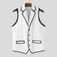 thumbnail image 4 of pstuiky Camisetas sin mangas para hombre, Cárdigan de pana con botones y solapa sin mangas de color liso para hombre Chaleco para hombre l, 4 of 9