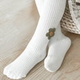thumbnail image 6 of THDHVS Girls Socks,Girls White Dance Tights Stretchy Velvet Fabric Sheer and Thin Style Full Length Tights for Performance and Costumes White S, 6 of 7