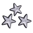 thumbnail image 3 of 6 Parches Decorativos Bordados Para Coser En Tela, Camisas, Sombreros, Manualidades De Reparación # Silver Star, 3 of 3