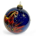 thumbnail image 4 of STP Goods Fire Horse Glass Christmas Ball Ornament 3.9" (10 cm) Hand-Painted Christmas Tree Ornament Collectible Christmas Tree Hanging Decoration, Symbol of 2026, Blue Yellow Red, 4 of 4