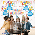 thumbnail image 3 of PMU Happy Birthday Hip Hip Hooray Hippo 18 Inch Mylar Foil Balloon Pkg/10, 3 of 7