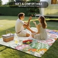 thumbnail image 4 of Outdoor Rug 3x5 ft Bunny Ears Easter Waterproof Outdoor Patio Rug Mat Non Slip Outside Area Rugs Carpet for RV,Camping,Porch,Deck,Pool,Balconybackyard,Pastel Color Easter Eggs Spring Floral Yellow, 4 of 9