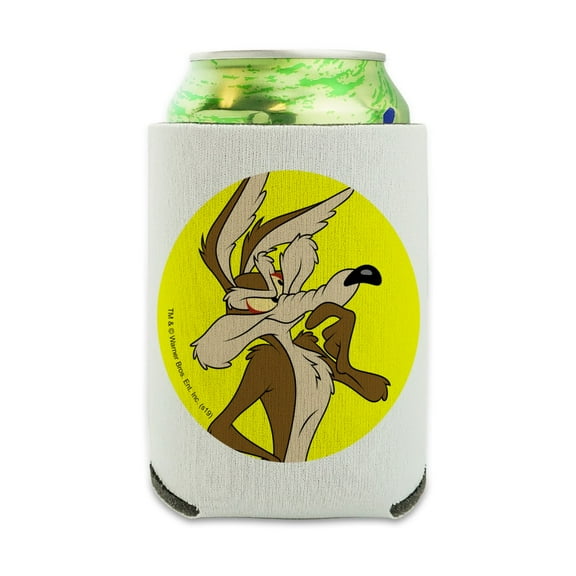 Looney Tunes Wile E Coyote Can Cooler - Drink Sleeve Hugger Collapsible Insulator - Beverage Insulated Holder