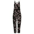 thumbnail image 5 of Yievot Jumpsuits for Womens Casual Summer Rompers Sleeveless Floral Print Loose Strap Baggy Overalls Women Jumpsuit with Pockets 2025 2025 Birthday Gifts Pants for Women, 5 of 6