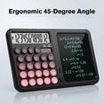 thumbnail image 2 of Hendoct Black Silent Calculator with Handwriting Tablet, 12-Digit Dual Power Desk Tool, Stylus for Office School Gift, 2 of 10
