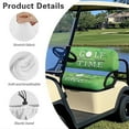 thumbnail image 5 of Garronmavis Green Golf Style Universal Golf Cart Seat Cover Set Soft Bench Front Seat Cover Polyester Fabric for Most of Brand Cart Accessiores for Summer Cool, 5 of 6