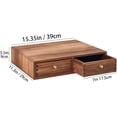 thumbnail image 3 of Acacia Wood K Cup Organizer Drawer, Coffee Pod and Tea Storage Box with Non-Slip Pad, 30 Pod Capacity Under Brewer, Countertop Coffee Station Holder for Machine Stand, 3 of 6