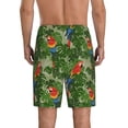 thumbnail image 2 of Mens Pajama Pants - Parrots And Tropical Leaves Sleep Shorts Mens Pajama Shorts, Comfy Pj Pants for Mens Lounge Shorts, 2 of 5