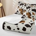 thumbnail image 4 of Erosebridal Rustic Cow Spot Quilt King for Boys Girls, Western Highland Cattle Hide Print King Coverlet Set, 3pcs, 4 of 7