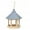 Blue, variant on Vikakiooze Wooden Bird Feeder Hanging for Garden Yard Decoration Hexagon Shaped With Roof, Blue