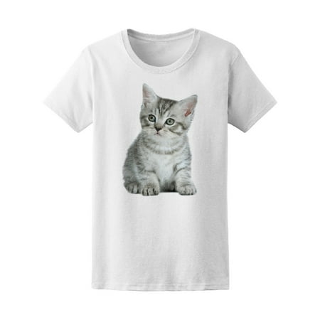 Smartprints Silver Cute Kitten Tee Women S Image By