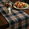 thumbnail image 6 of Sm:)e Black Rust Farmhouse Plaid Retro Fall Table Runner 13x72 Inch, Autumn Rustic Holiday Check Kitchen Dining Table Decor, 6 of 7
