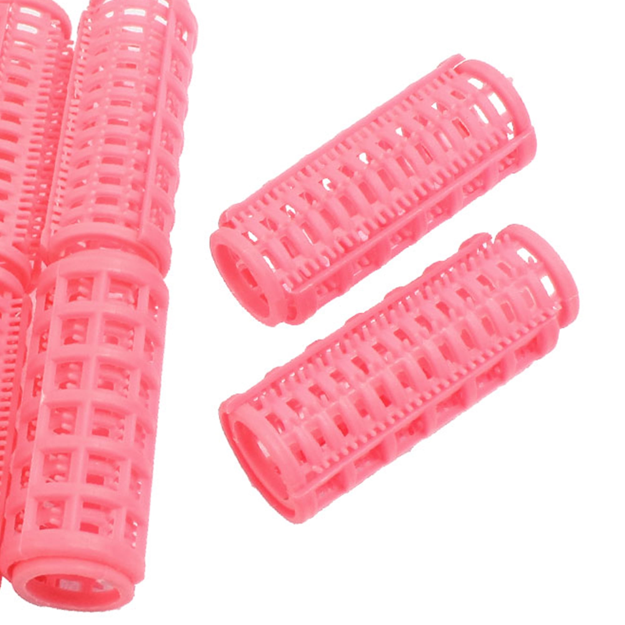 Unique Bargains 10 Piece Plastic Lady Hair Styling Roller Curler Pink 0.14 Pound