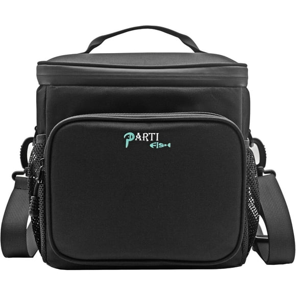 shiyou-PARTI FISH Lunch Bag Lunch Box 12L Medium Soft Thermal Lunch Cooler Box Bag Pail Sac a Lunch 5 Layers Strong Isotherme Water-Leak-Proof Anti-Slip-Fall Construction Work Outdoor for Men Women,