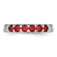 thumbnail image 5 of Auriga Fine Jewelry Stainless Steel Polished Red CZ 4 mm Band for Women Size 9, 5 of 6