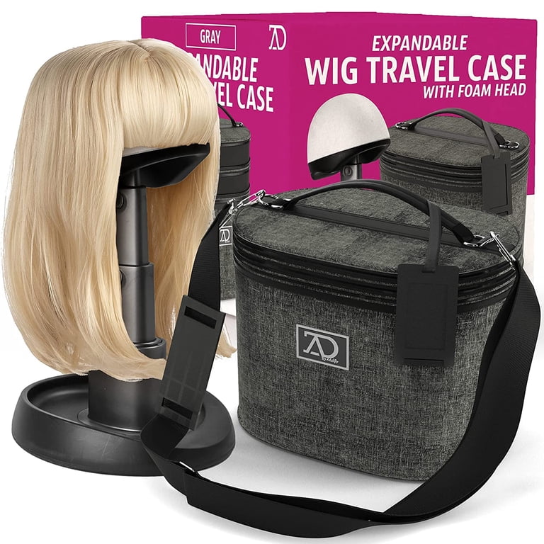 Adolfo Design, Travel Wig Case, 8-12 Inch, Collapsible Foam  display picture 3