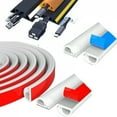 thumbnail image 6 of 1PC Arc Slot Floor Cord Cover Self-Adhesive Cord Protector Extension Wiring Duct Protector Electric Wire Slot Cable Concealer, 6 of 7