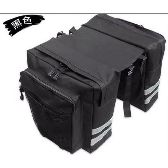 Cycling Backpack, Designed with Velcro Straps for Easy Attach, Stiffened Frame for Wheel Protection, and Waterproof Performance (Black)