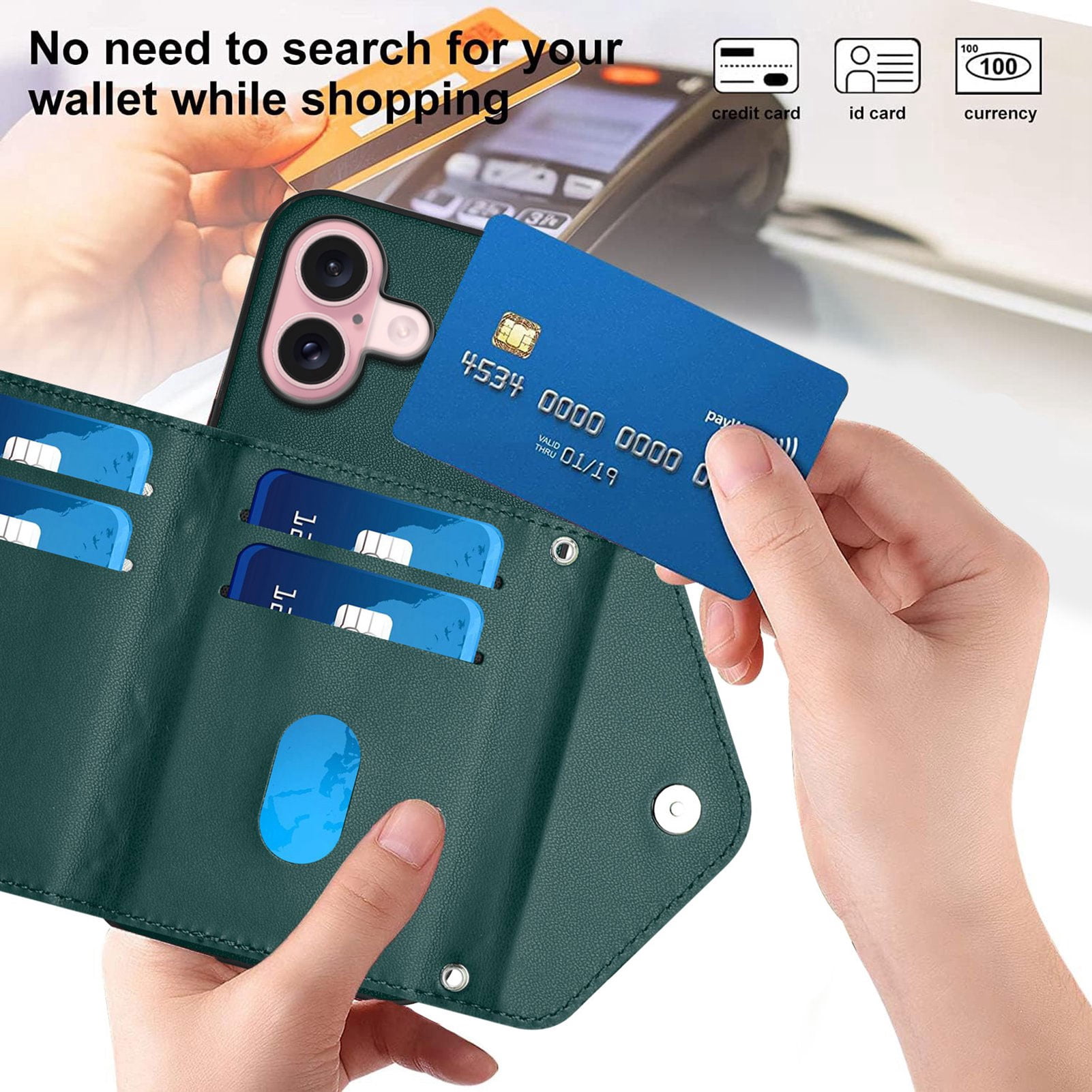 Case for Google Pixel 9A Crossbody wallet cover, with card holder, leather material, equipped with a long shoulder strap, shockproof flip-top phone case