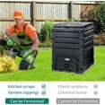 thumbnail image 4 of Dextrus 120 Gallon Large Outdoor Compost Bin, Composter Box with Snap-on Top Lid & Aeration System, Easy Assembly, BPA Free, 4 of 7