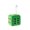Green, variant on Staron Dice Shaped Hanging Ornament, Soft Stuffed Cute Game Prop Decorative Pendant, Built-In Cord for Car Interior Home Decoration