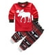thumbnail image 1 of Conjunto de pijamas 100% de algodón para niños y niñas, ropa de dormir de 2 piezas con dibujos animados, Tops y pantalones, ropa de Navidad, 1 of 4