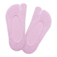 thumbnail image 4 of Calcetines de chanclas de dos dedos para mujer, calcetines de algodón con puntera dividida, calcetines invisibles de verano, dos Púrpura claro, 4 of 9